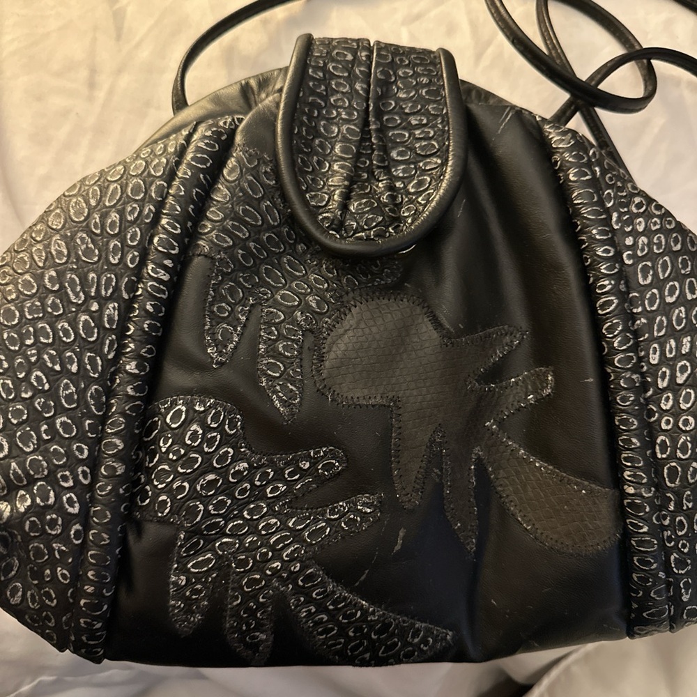 Stylish Black Patterned Women's Bag
